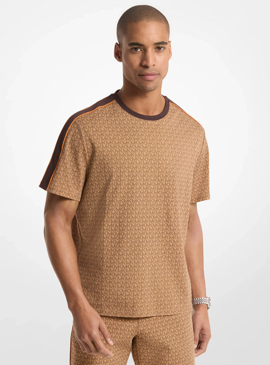 T-shirt en coton avec logo signature os652yufv4 kamel