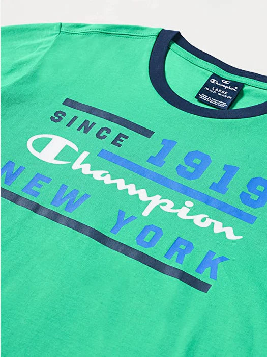 T-shirt graphique Champion Legacy pour garçon + bermuda 306315 GS004 ELG Vert-Bleu