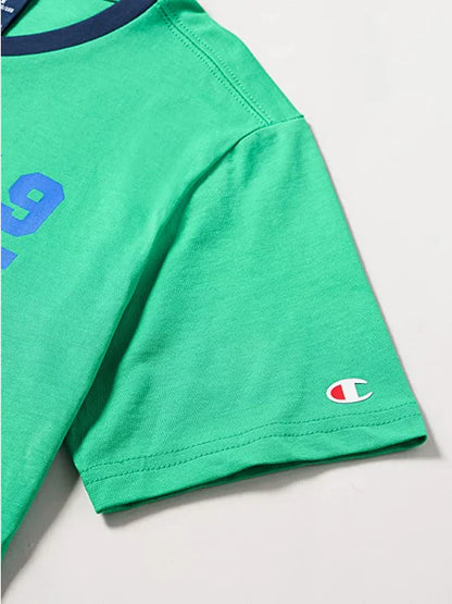 T-shirt graphique Champion Legacy pour garçon + bermuda 306315 GS004 ELG Vert-Bleu
