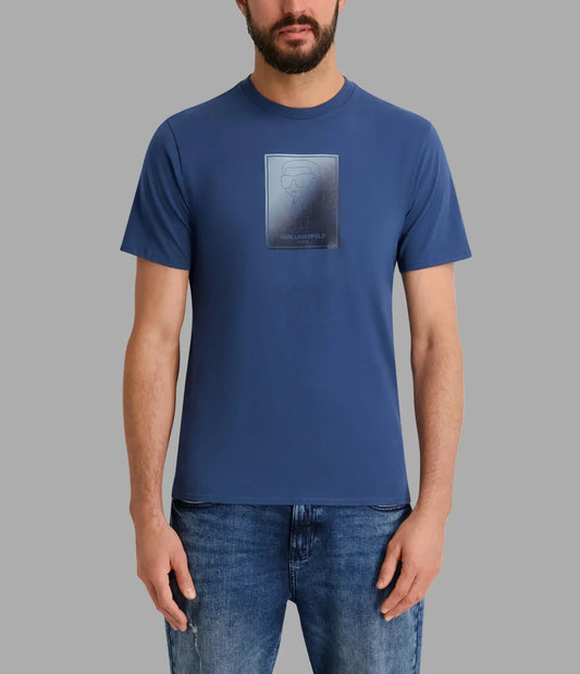 KARL LAGERFELD OMBRE SQUARE KARL TEE-Blue-  lm6g2029
