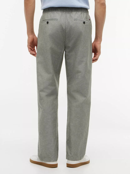 Cotton-Linen Blend Relaxed Pant grey Xm07239 02i pli