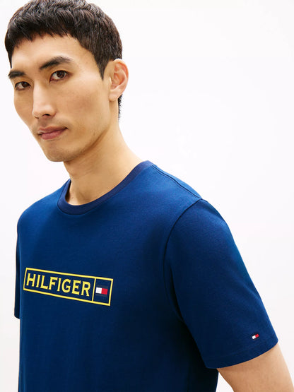 T-shirt Hilfiger Box Logo xm07446 400 dcc blue