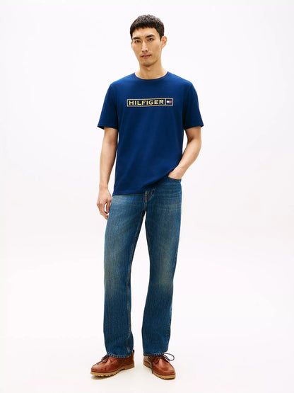 T-shirt Hilfiger Box Logo xm07446 400 dcc blue