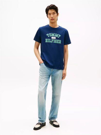 Tommy Varsity Logo T-Shirt xm07447 400  bleu