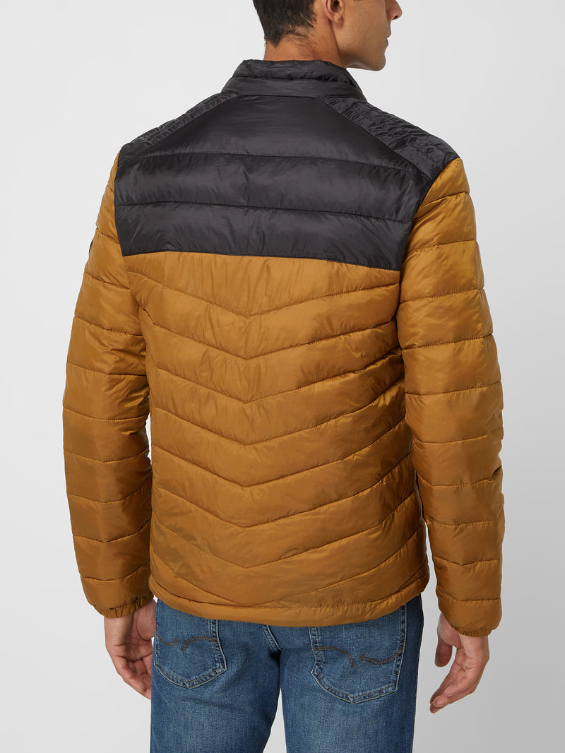 Jack & Jones Quilted jacket with stand-up collar in camel 12211788