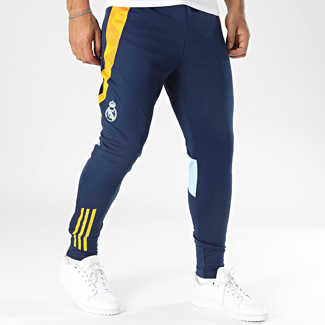 Pantalon Jogging Real Madrid IT5113 Bleu Marine Orange