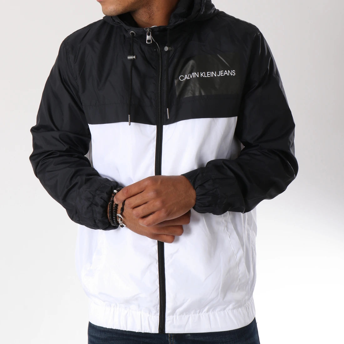 Coupe-Vent Color Block 7781 Blanc Noir J30J307781-112