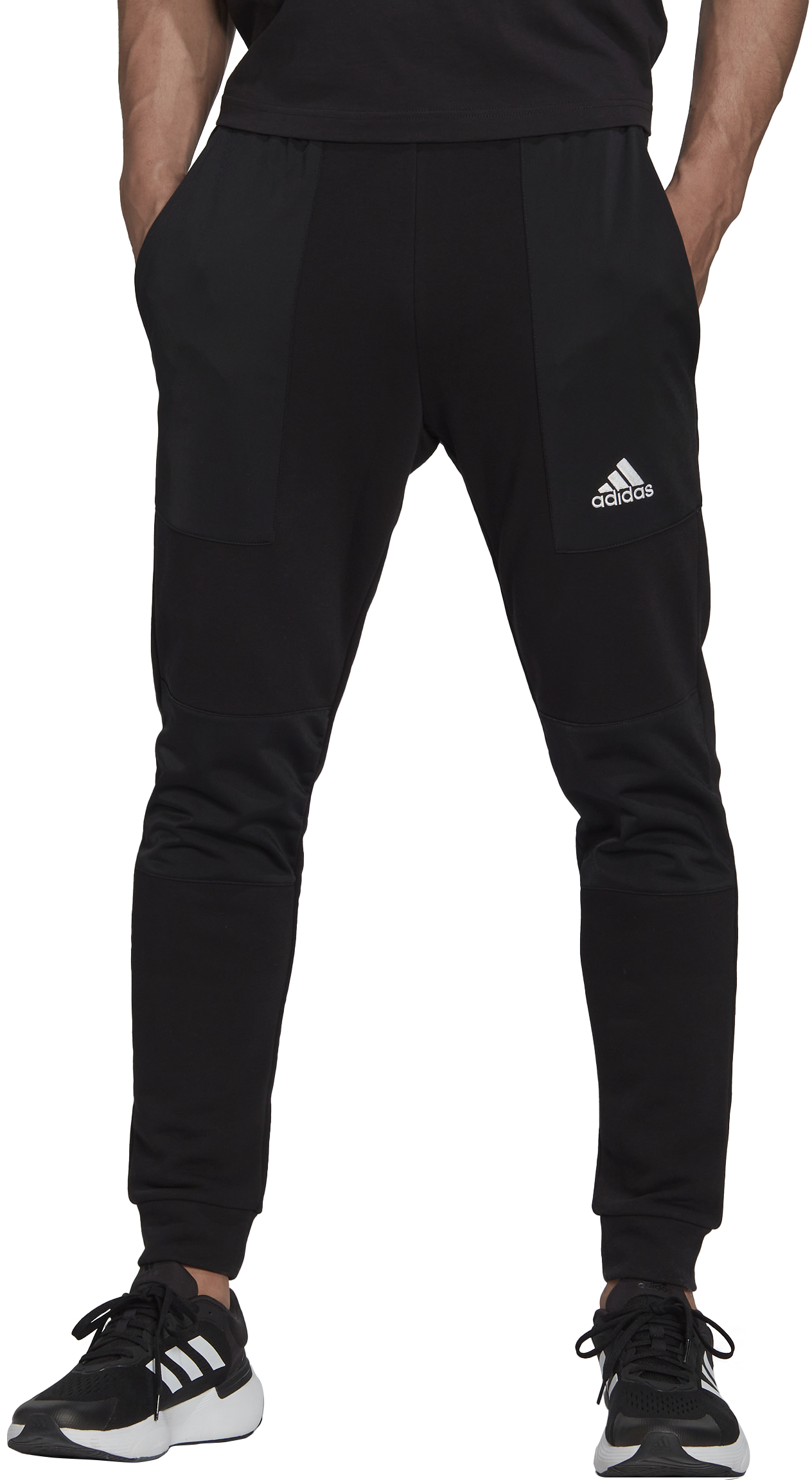 Men's Adidas Hoodie Fleece Black/White Unisex Hoodie and black pant HK0369 /HK0384