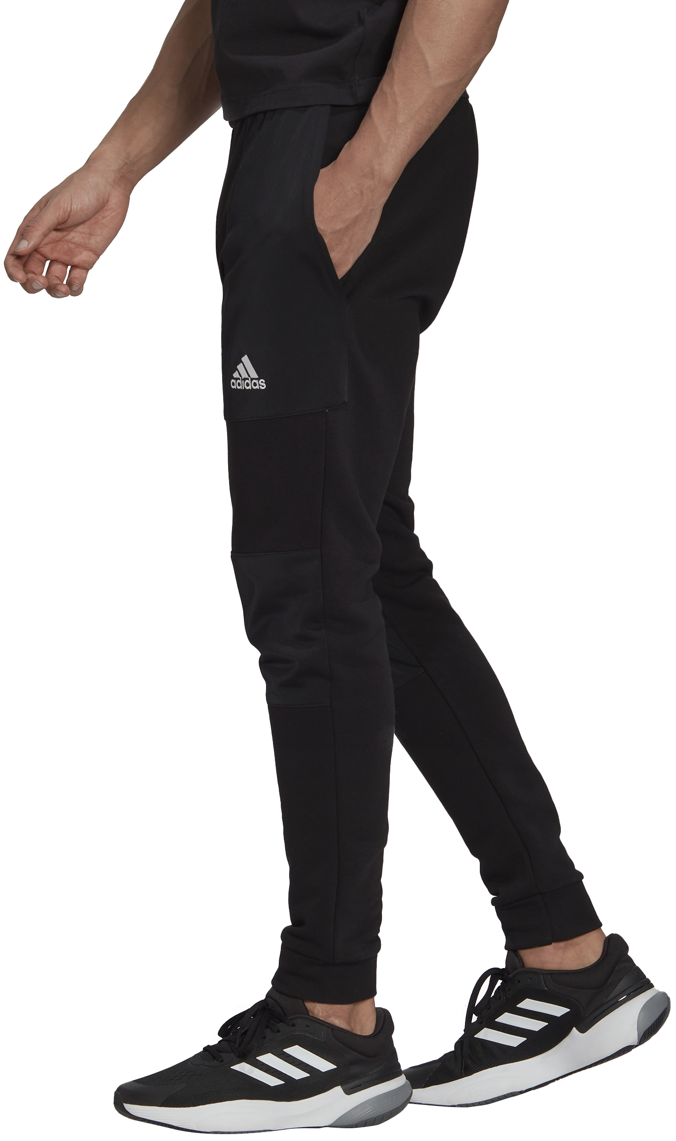 Men's Adidas Hoodie Fleece Black/White Unisex Hoodie and black pant HK0369 /HK0384