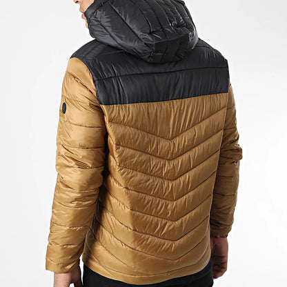 Jack And Jones Doudoune Capuche Hero Camel Noir 12211785