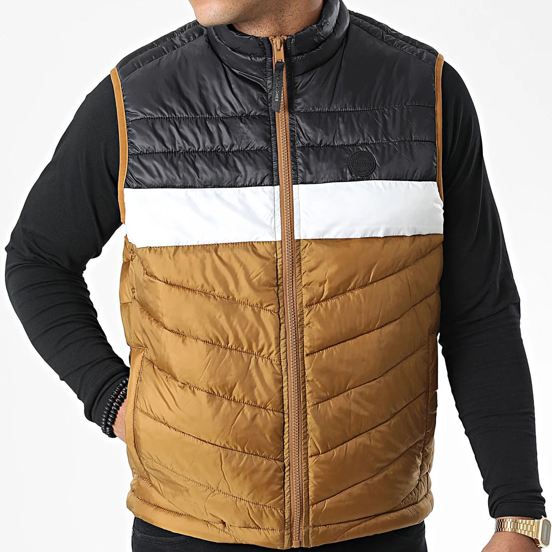 Jack And Jones Doudoune Sans Manches Hero Bodywarmer 12211790 Noir Marron