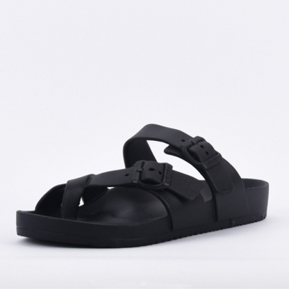 Black footbed beach sandal AG29M