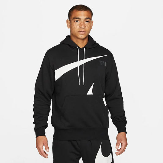 NikeSemi-Brushed Back Pullover Hoodie 'Black White'Men's dd6011-010