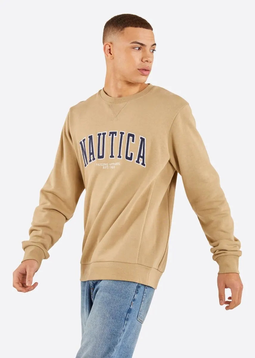 MEN'S SWEATSHIRT BRAYDEN BEIGE CLASSIC FIT n1k01296(204)