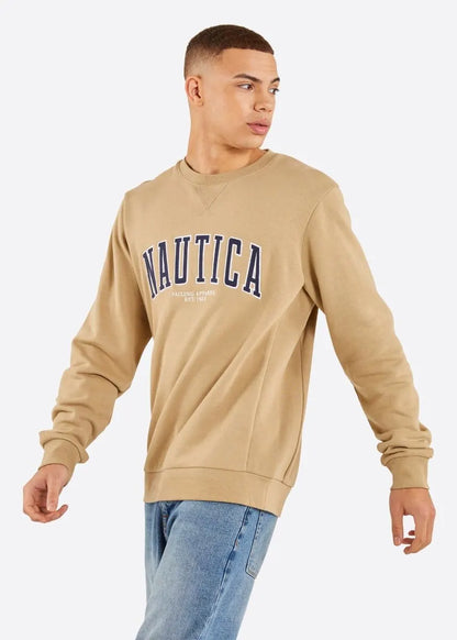 MEN'S SWEATSHIRT BRAYDEN BEIGE CLASSIC FIT n1k01296(204)
