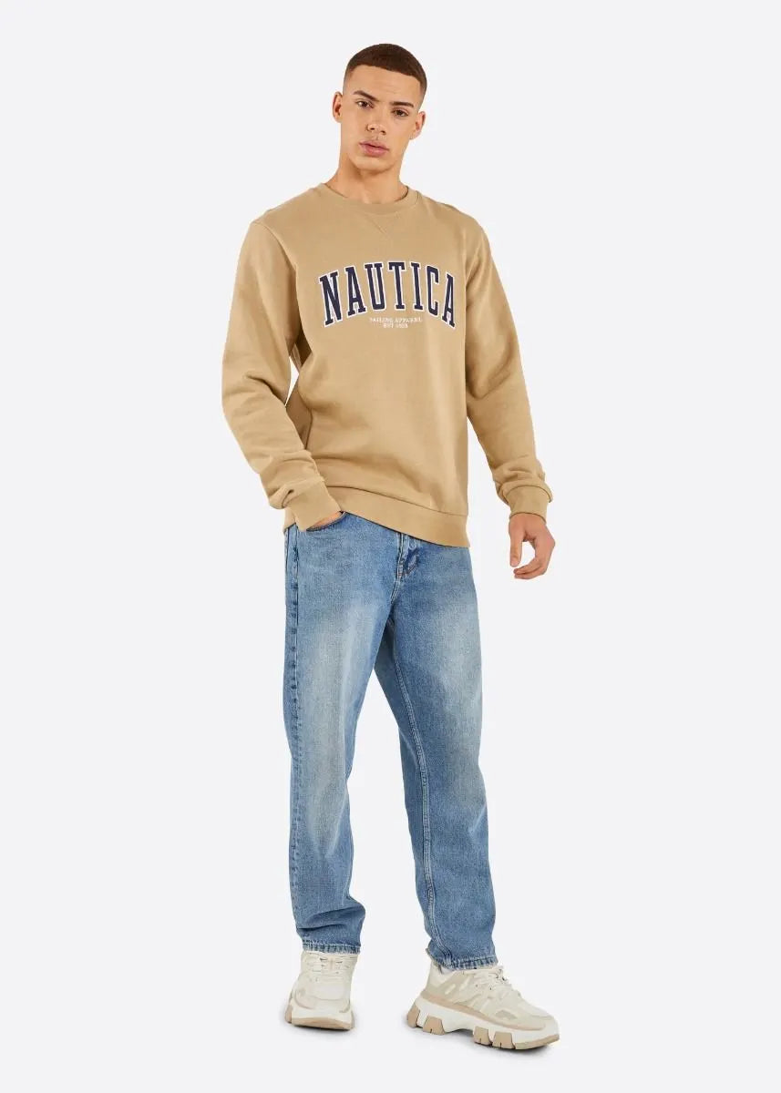 MEN'S SWEATSHIRT BRAYDEN BEIGE CLASSIC FIT n1k01296(204)