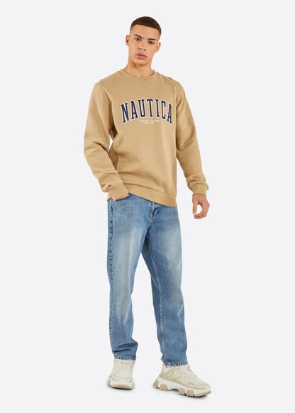 MEN'S SWEATSHIRT BRAYDEN BEIGE CLASSIC FIT n1k01296(204)