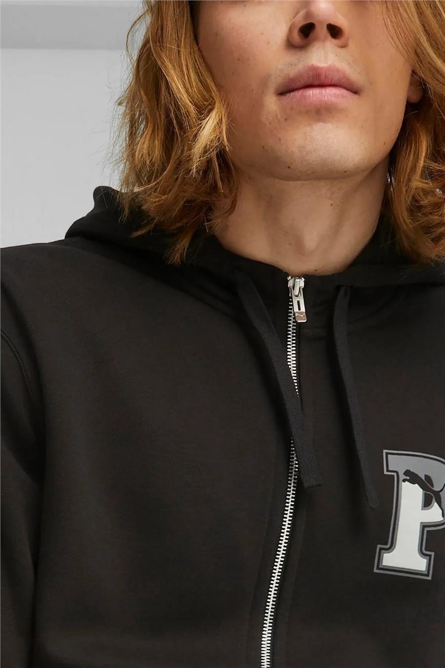 Puma 676789 01 Puma Squad Fz Hoodie Fl Puma Black Adult Men's Sweatshirt