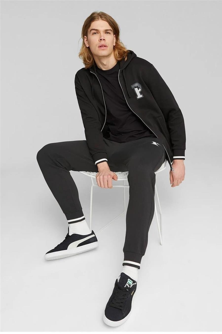 Puma 676789 01 Puma Squad Fz Hoodie Fl Puma Black Adult Men's Sweatshirt