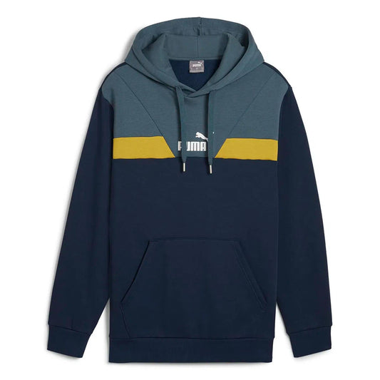 Puma 681731-14 Puma Power Colorblock Hoodie Club Navy Men's Sweatshirt
