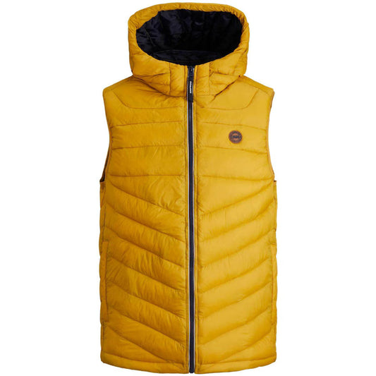 JACK &JONES Hero vest, 12211789-Harvest Gold CONTRAST ZIP Yellow