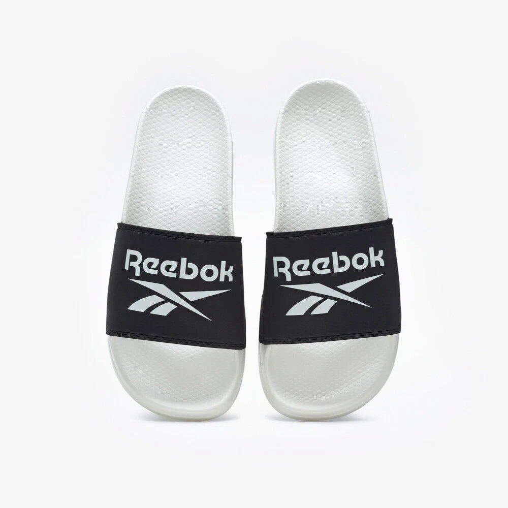 New Womens Reebok FULGERE SLIDE BLACK / WHITE HR0688