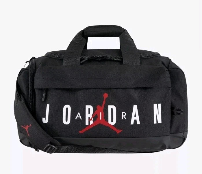 NIKE JORDAN SMALL BLACK RED GYM SPORT Duffel SM0168-023 BAG SHOE POCKET SM0168-023