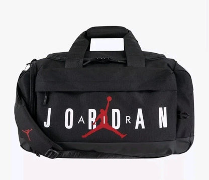 NIKE JORDAN SMALL BLACK RED GYM SPORT Duffel SM0168-023 BAG SHOE POCKET SM0168-023