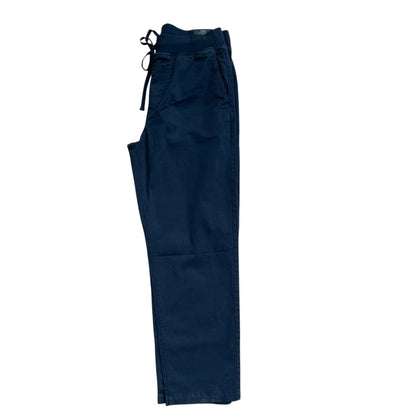 Tommy Hilfiger Men's Pull-on Drawstring Garment-Dyed Relaxed Tapered Twill Pants dark bluexm04211 400 dw5