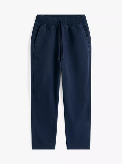 Tommy Hilfiger Men's Pull-on Drawstring Garment-Dyed Relaxed Tapered Twill Pants dark bluexm04211 400 dw5
