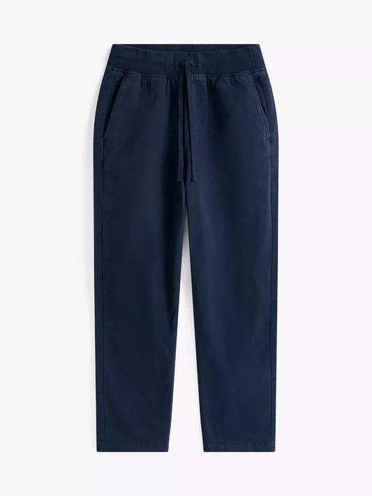 Tommy Hilfiger Men's Pull-on Drawstring Garment-Dyed Relaxed Tapered Twill Pants dark bluexm04211 400 dw5