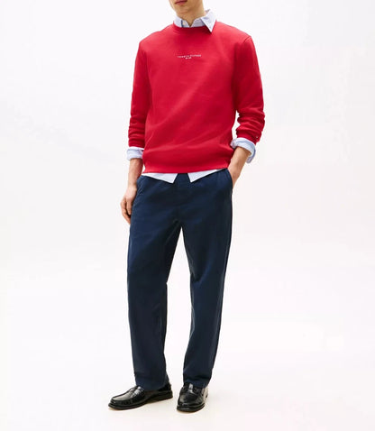 Tommy Hilfiger Men's Pull-on Drawstring Garment-Dyed Relaxed Tapered Twill Pants dark bluexm04211 400 dw5