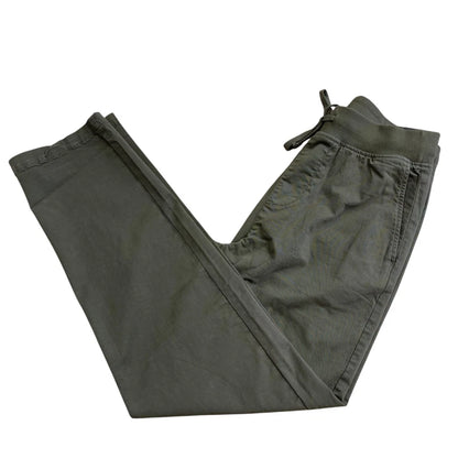 Tommy Hilfiger Men's Pull-on Drawstring Garment-Dyed Relaxed Tapered Twill Pants green xm04211 250 rbn