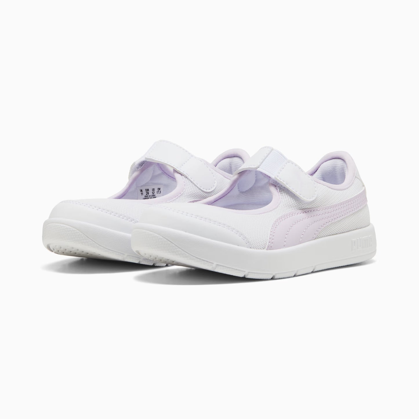 Puma Kids Courtflex V3 Lina V Ps White-Lilac Shoes  400578-01