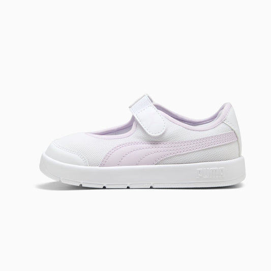 Puma Kids Courtflex V3 Lina V Ps White-Lilac Shoes  400578-01
