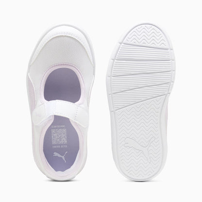 Puma Kids Courtflex V3 Lina V Ps White-Lilac Shoes  400578-01