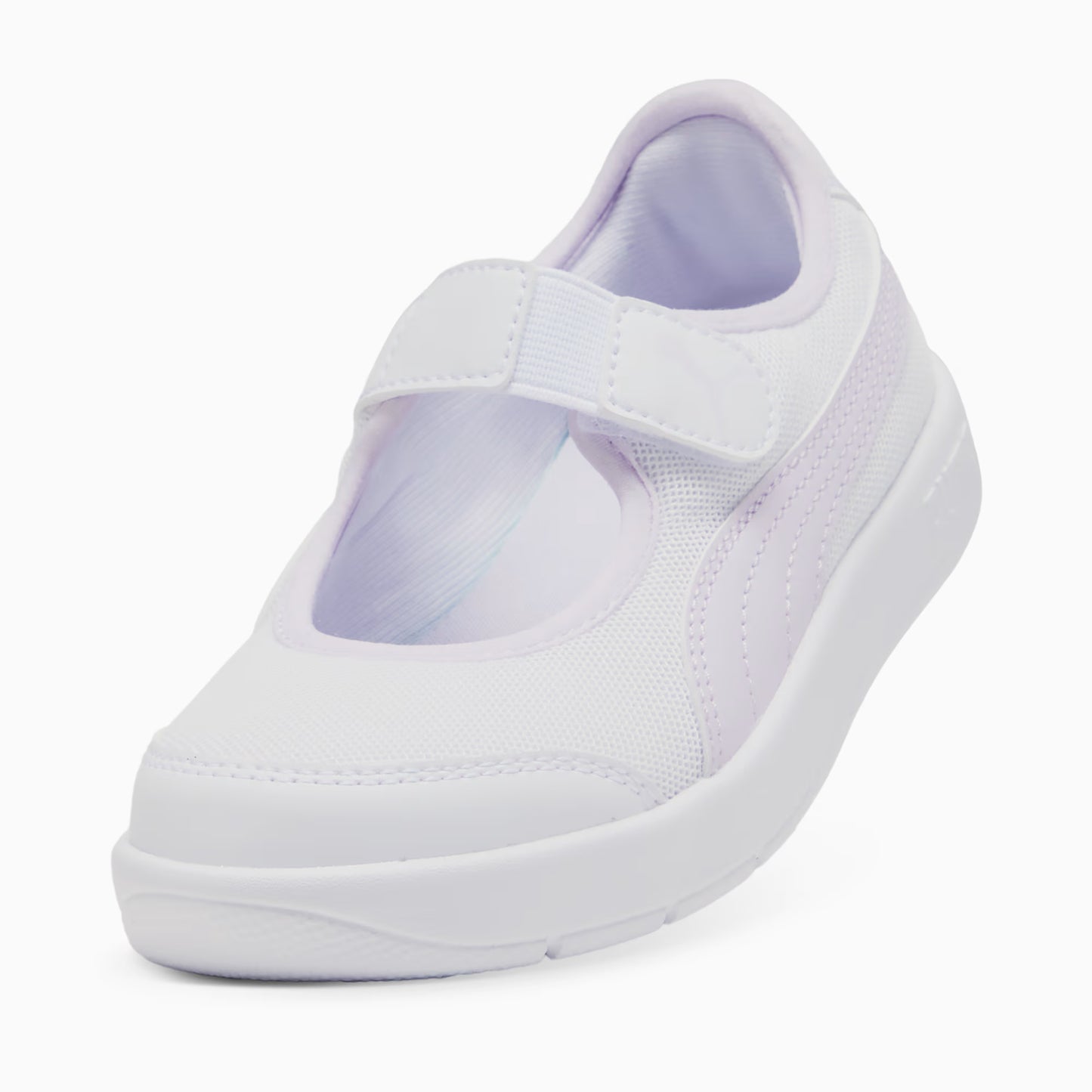 Puma Kids Courtflex V3 Lina V Ps White-Lilac Shoes  400578-01